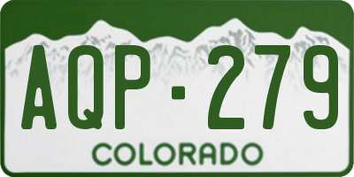 CO license plate AQP279