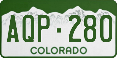 CO license plate AQP280