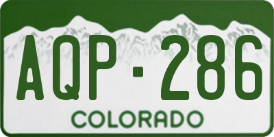 CO license plate AQP286
