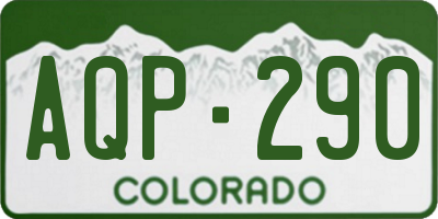 CO license plate AQP290