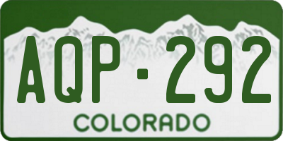 CO license plate AQP292
