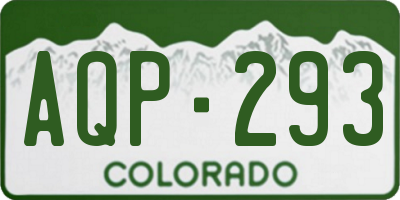 CO license plate AQP293