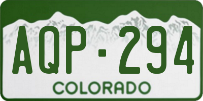 CO license plate AQP294