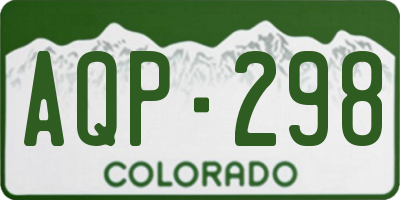 CO license plate AQP298