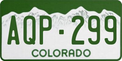 CO license plate AQP299