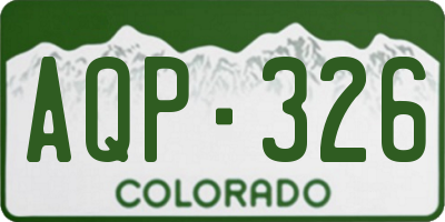 CO license plate AQP326