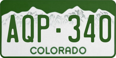 CO license plate AQP340