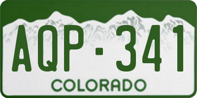 CO license plate AQP341