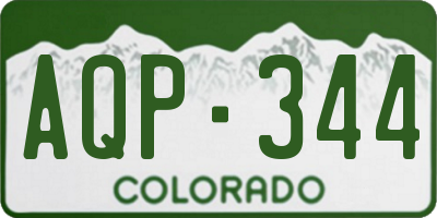 CO license plate AQP344
