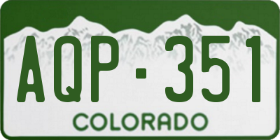CO license plate AQP351
