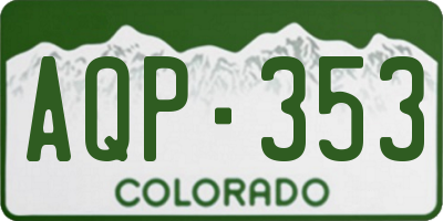 CO license plate AQP353