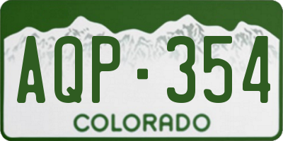 CO license plate AQP354