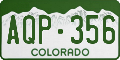 CO license plate AQP356