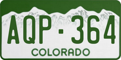 CO license plate AQP364