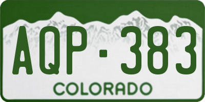 CO license plate AQP383