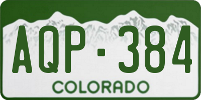 CO license plate AQP384