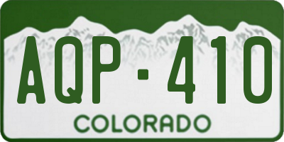 CO license plate AQP410