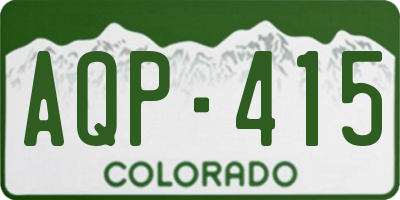 CO license plate AQP415