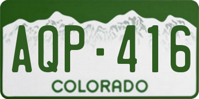 CO license plate AQP416
