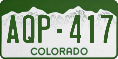 CO license plate AQP417