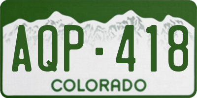 CO license plate AQP418