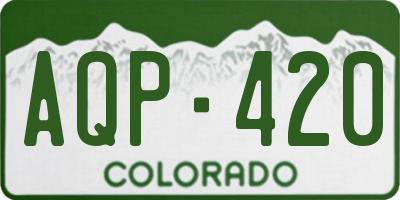 CO license plate AQP420