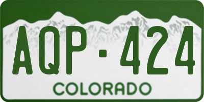 CO license plate AQP424