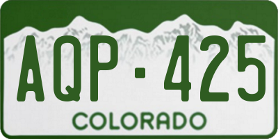 CO license plate AQP425