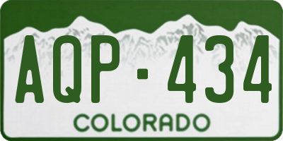 CO license plate AQP434