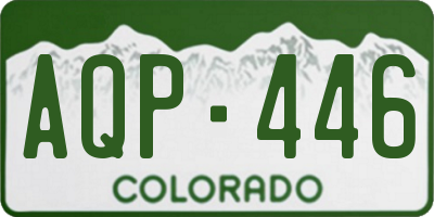 CO license plate AQP446