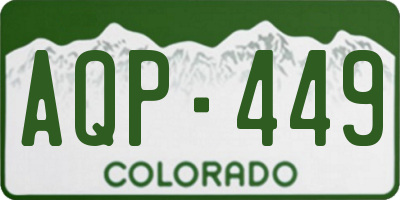 CO license plate AQP449