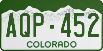 CO license plate AQP452