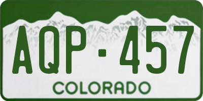 CO license plate AQP457