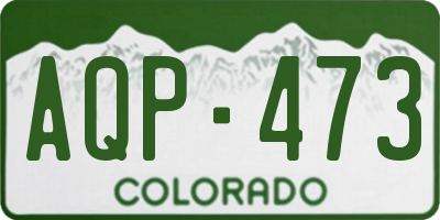 CO license plate AQP473