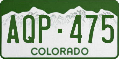 CO license plate AQP475