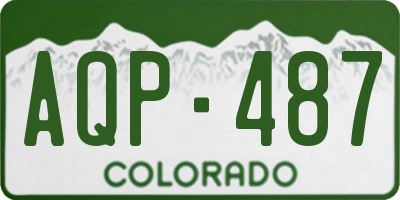 CO license plate AQP487