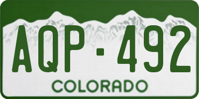 CO license plate AQP492
