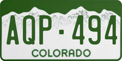 CO license plate AQP494