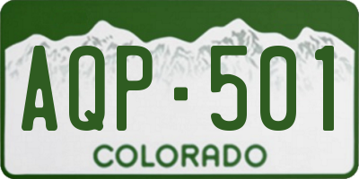 CO license plate AQP501