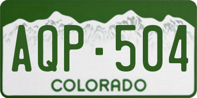 CO license plate AQP504