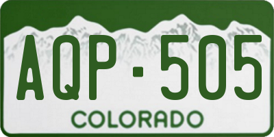 CO license plate AQP505