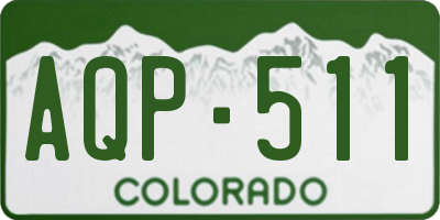 CO license plate AQP511