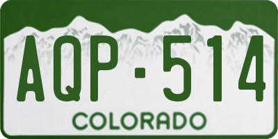 CO license plate AQP514
