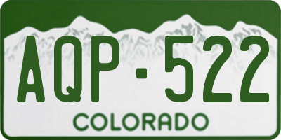 CO license plate AQP522