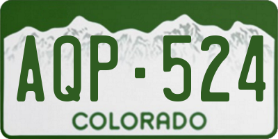 CO license plate AQP524