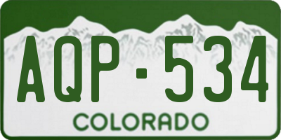 CO license plate AQP534