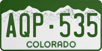 CO license plate AQP535