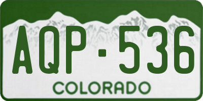 CO license plate AQP536