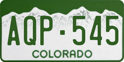 CO license plate AQP545