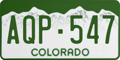 CO license plate AQP547